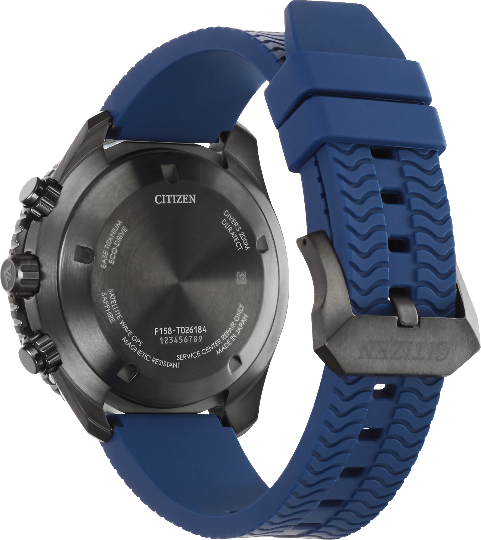 Satellite Wave GPS Diver 200M Blue Dial Polyurethane Strap CC5006